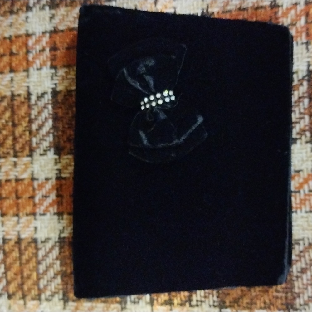 Black velvet evening bag
